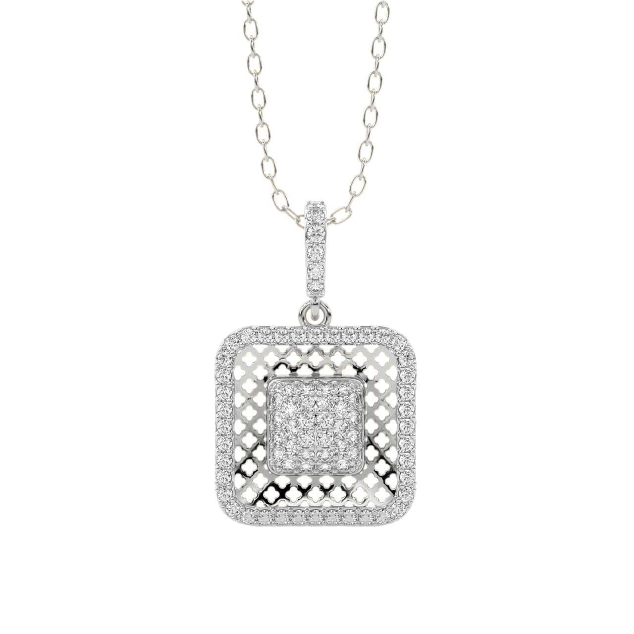 Clara Round Diamond Office Wear Pendant